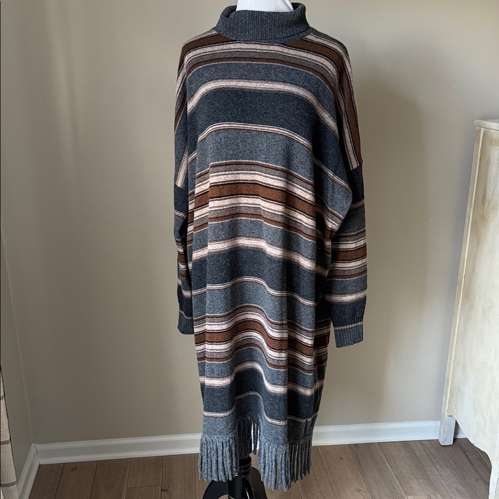 Max Mara Weekend Wool Fringe Sweater Dress - Picture 2 of 10
